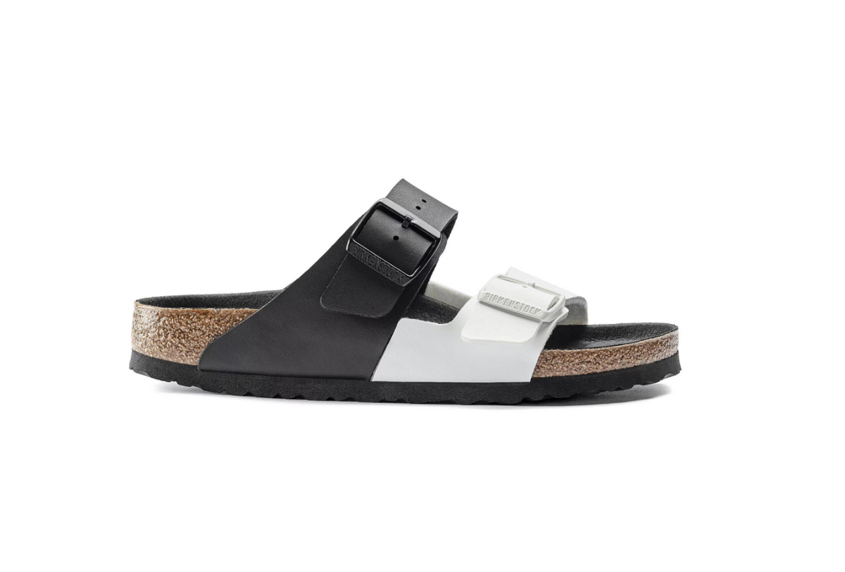 Birkenstock Arizona Split Birko-Flor Black/White Sandals