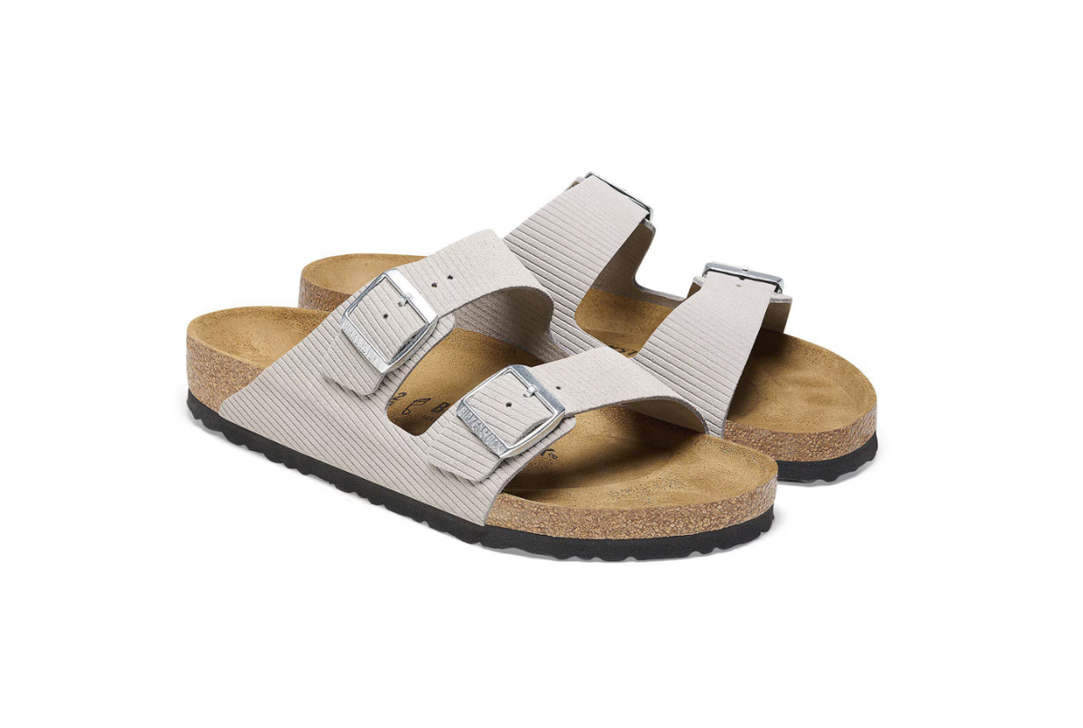 Birkenstock Arizona Suede Embossed Corduroy Stone Coin Sandal