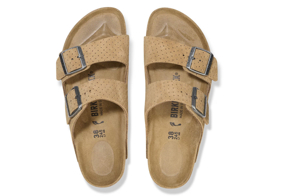 Birkenstock Arizona Suede Embossed New Beige
