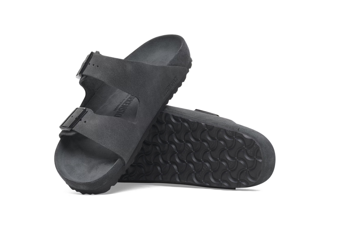 Birkenstock Arizona Suede Leather Exquisite Allover Charcoal