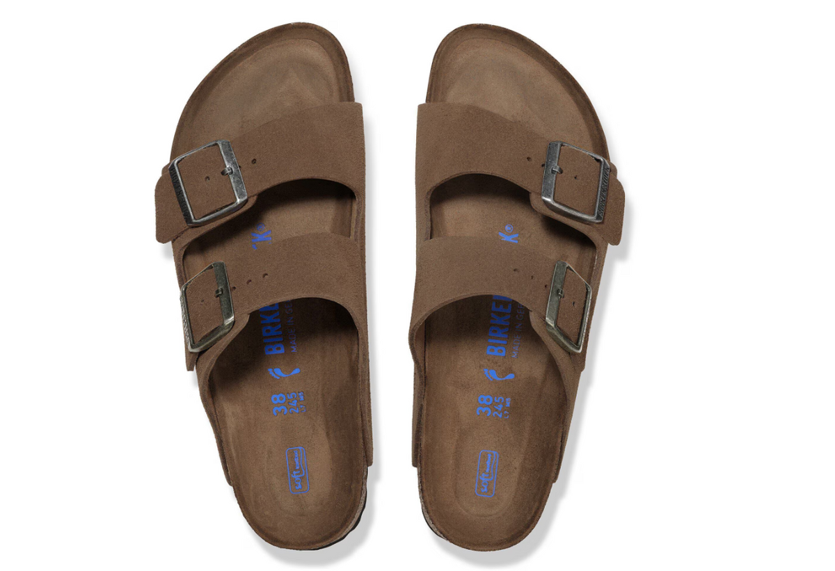 Birkenstock Arizona Soft Footbed Suede Leather Dark Tea Tonal