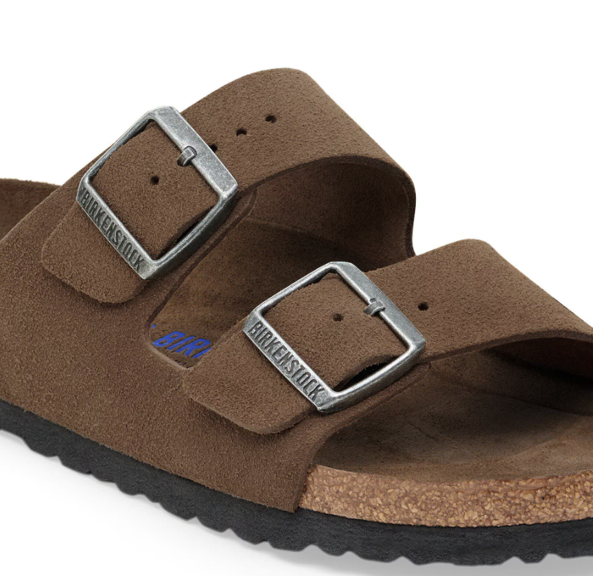 Birkenstock Arizona Soft Footbed Suede Leather Dark Tea Tonal