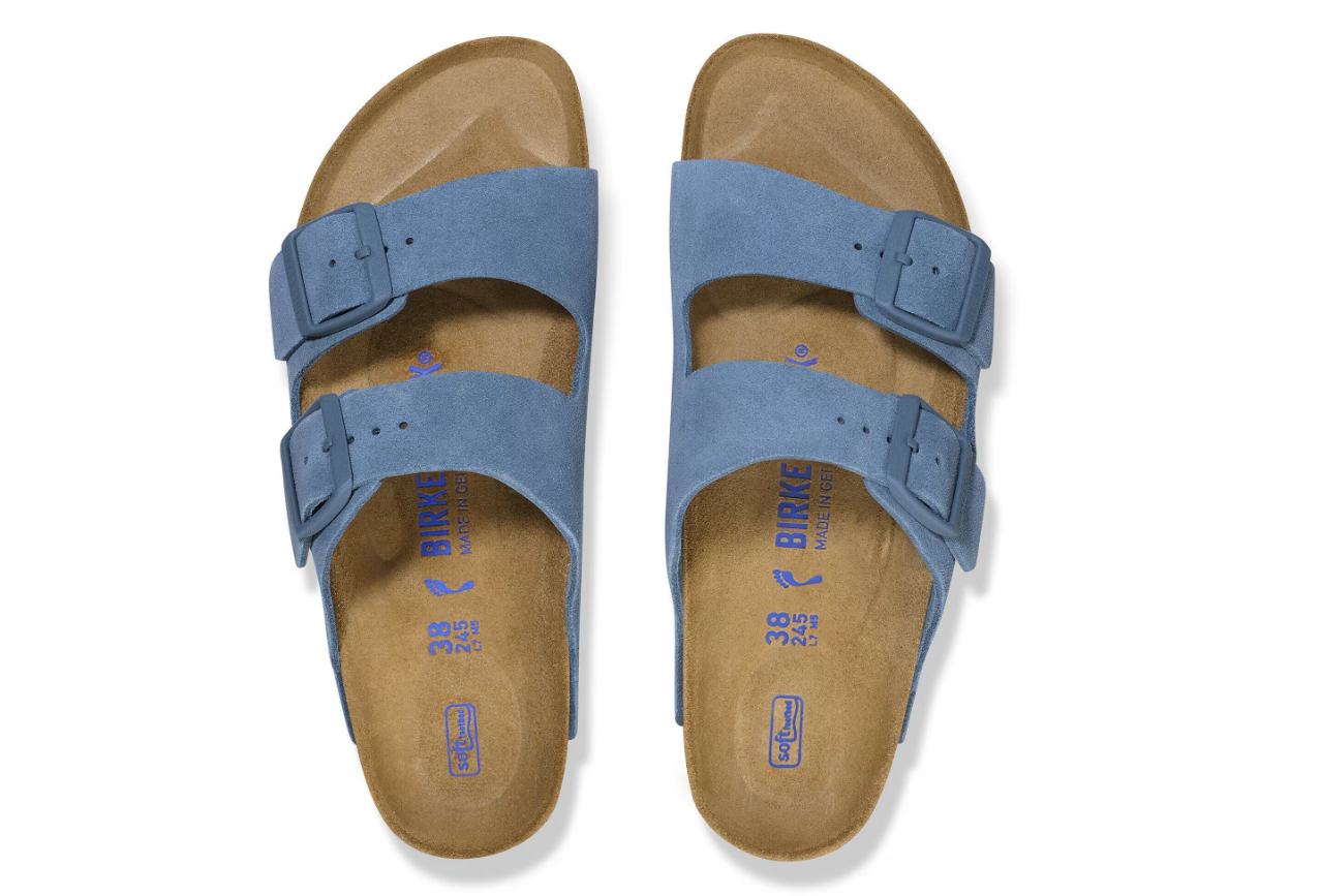 Birkenstock Arizona Soft Footbed Suede Leather Elemental Blue