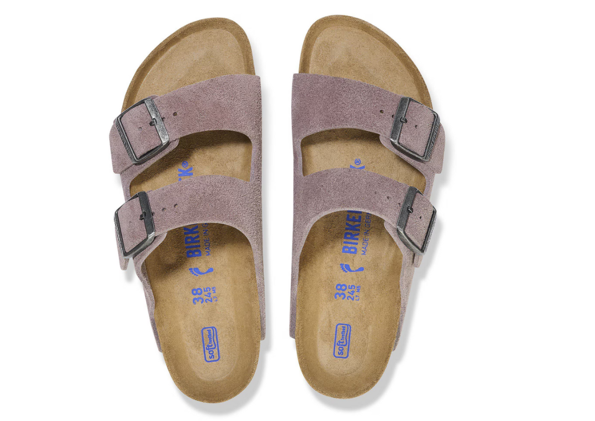 Birkenstock Arizona Soft Footbed Suede Leather Faded Purple