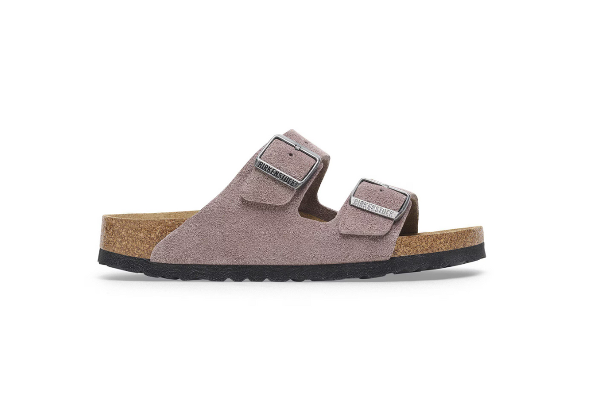 Birkenstock Arizona Soft Footbed Suede Leather Faded Purple