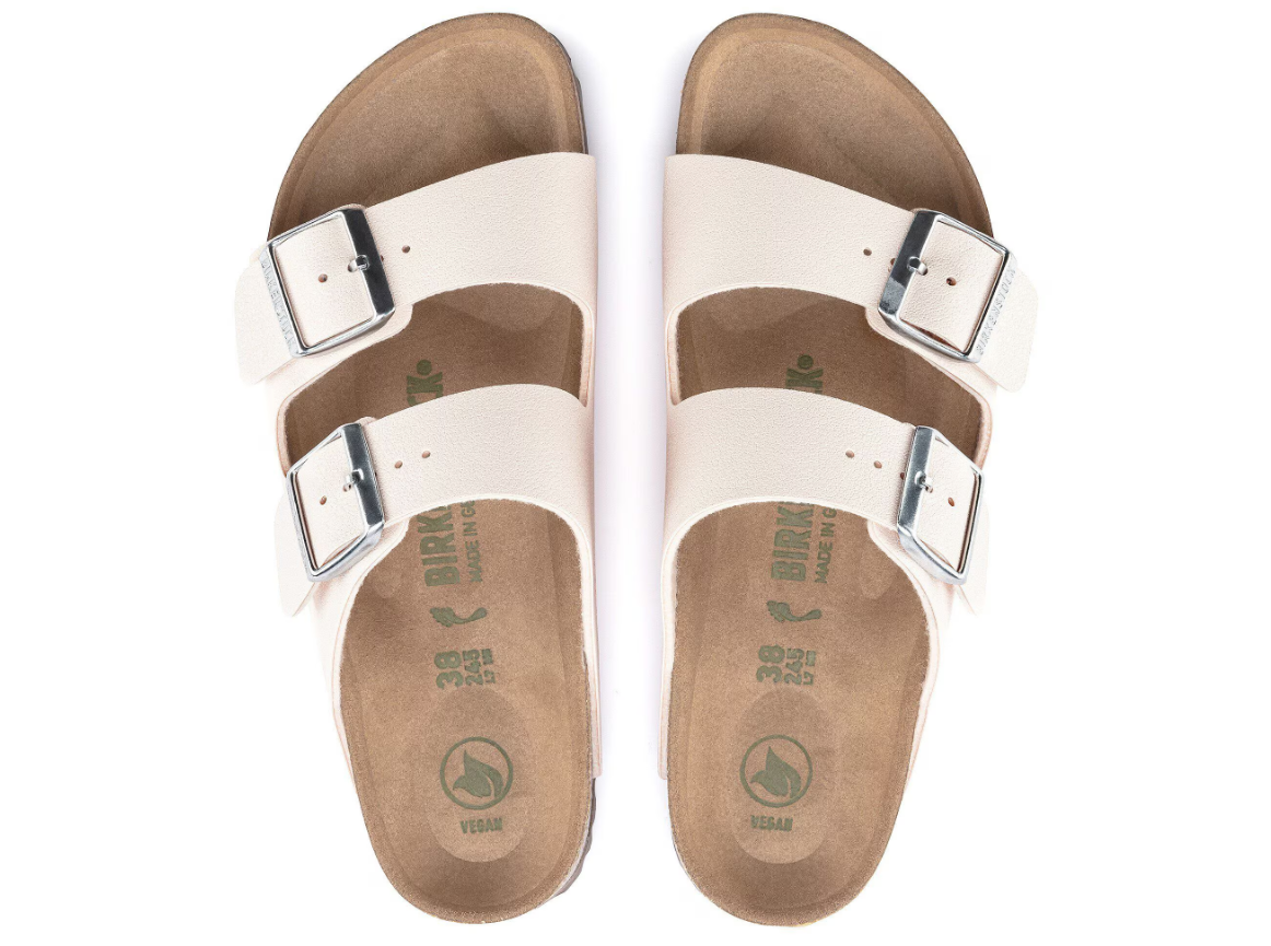 Birkenstock Arizona Vegan Birkibuc Light Rose Sandals