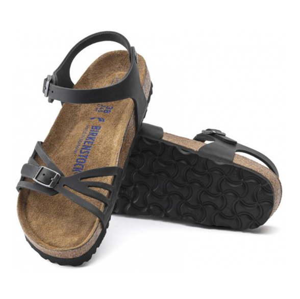 Birkenstock Bali Soft Footbed Oiled Leather Black Sandals