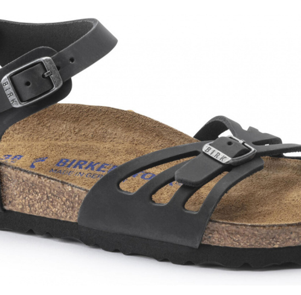 Birkenstock Bali Soft Footbed Oiled Leather Black Sandals