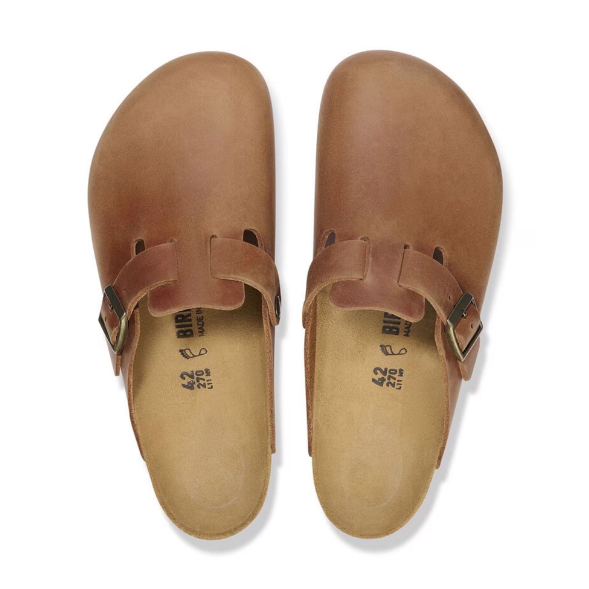 Birkenstock Boston BS Oiled Leather Cognac Clog