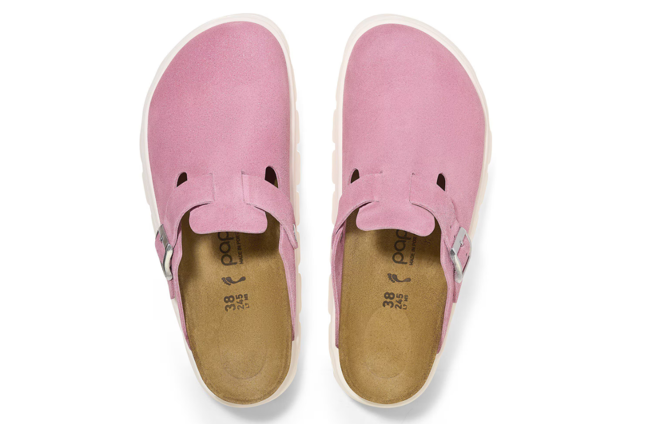 Birkenstock Boston Chunky Suede Leather Candy Pink