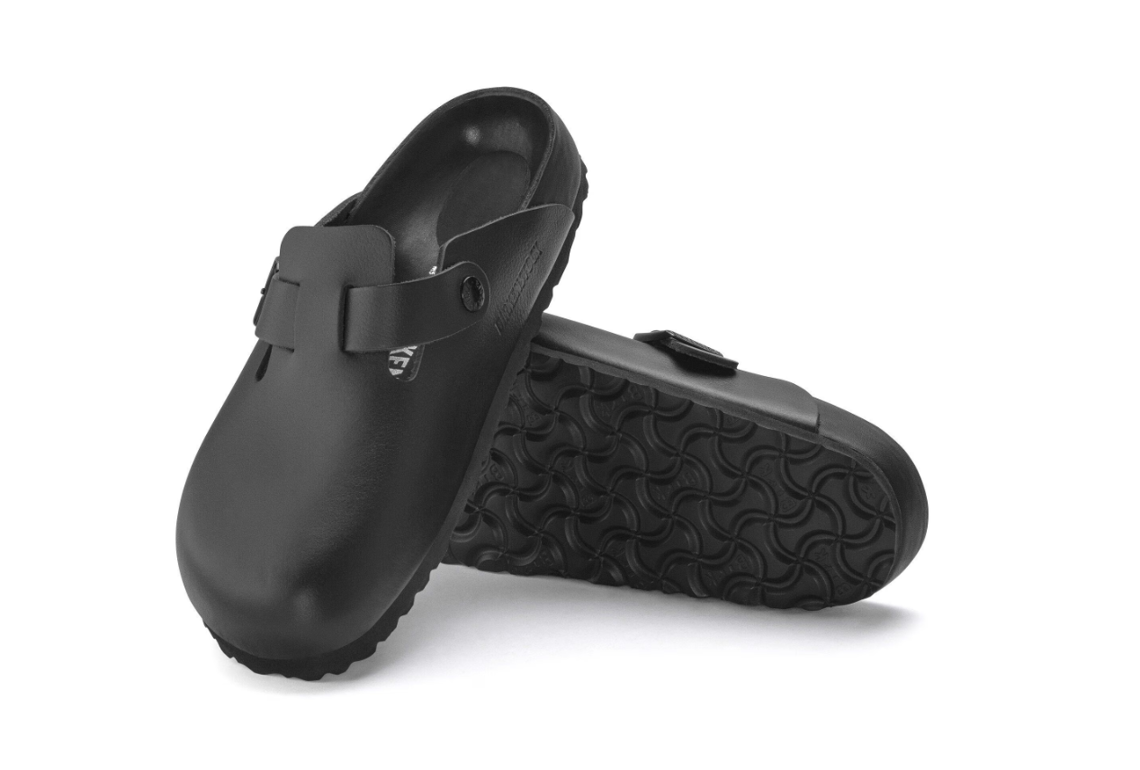Birkenstock Boston Exquisite Natural Leather Black Clog