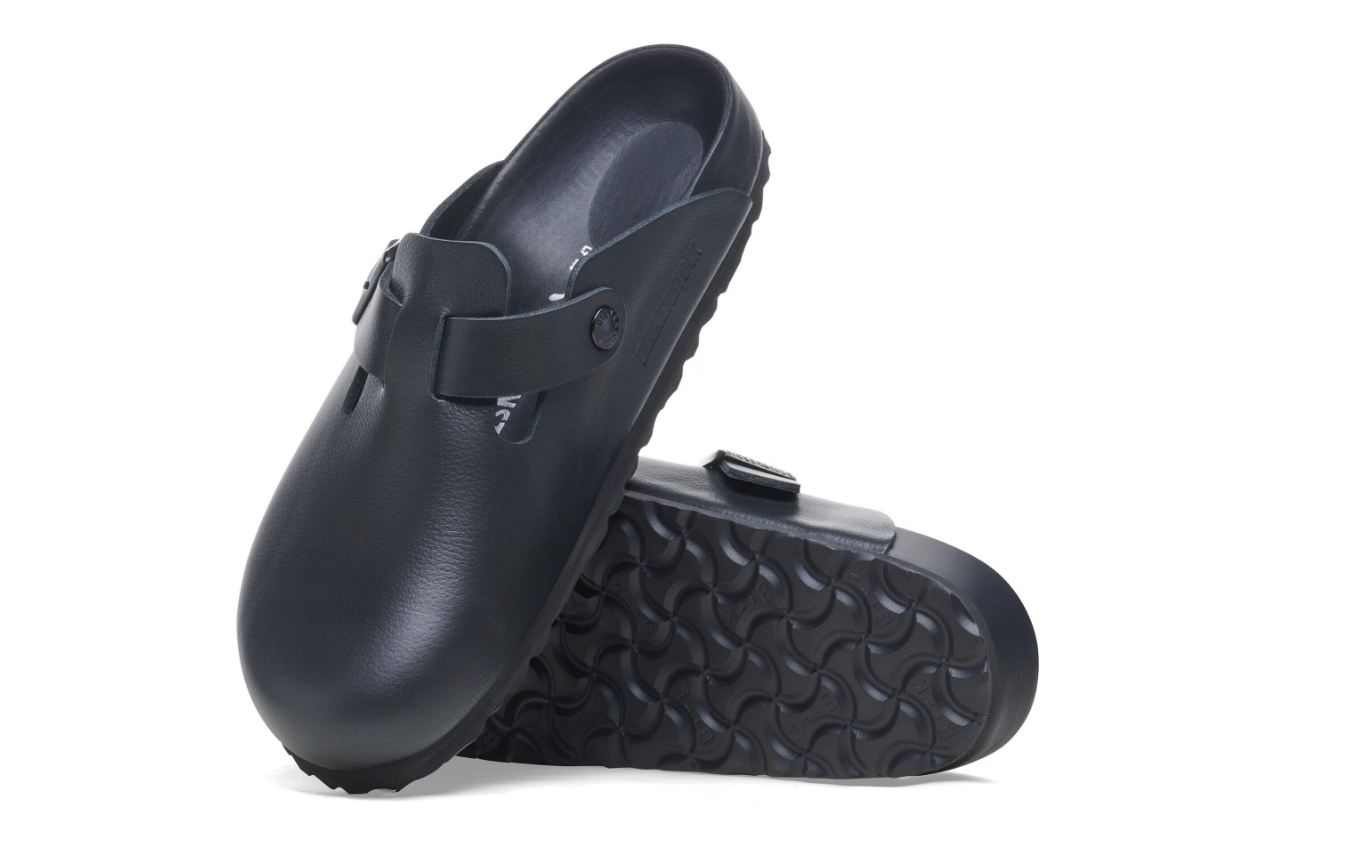 Birkenstock Boston Exquisite Natural Leather Black Clog
