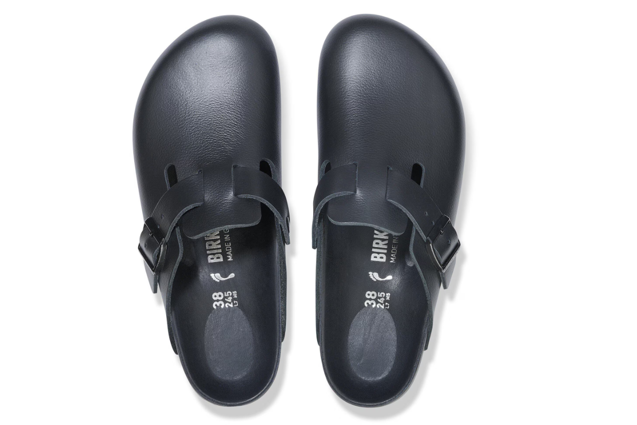 Birkenstock Boston Exquisite Natural Leather Black Clog