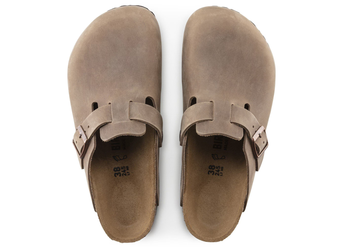 Birkenstock Boston Oiled Leather Tobacco Brown Clogs