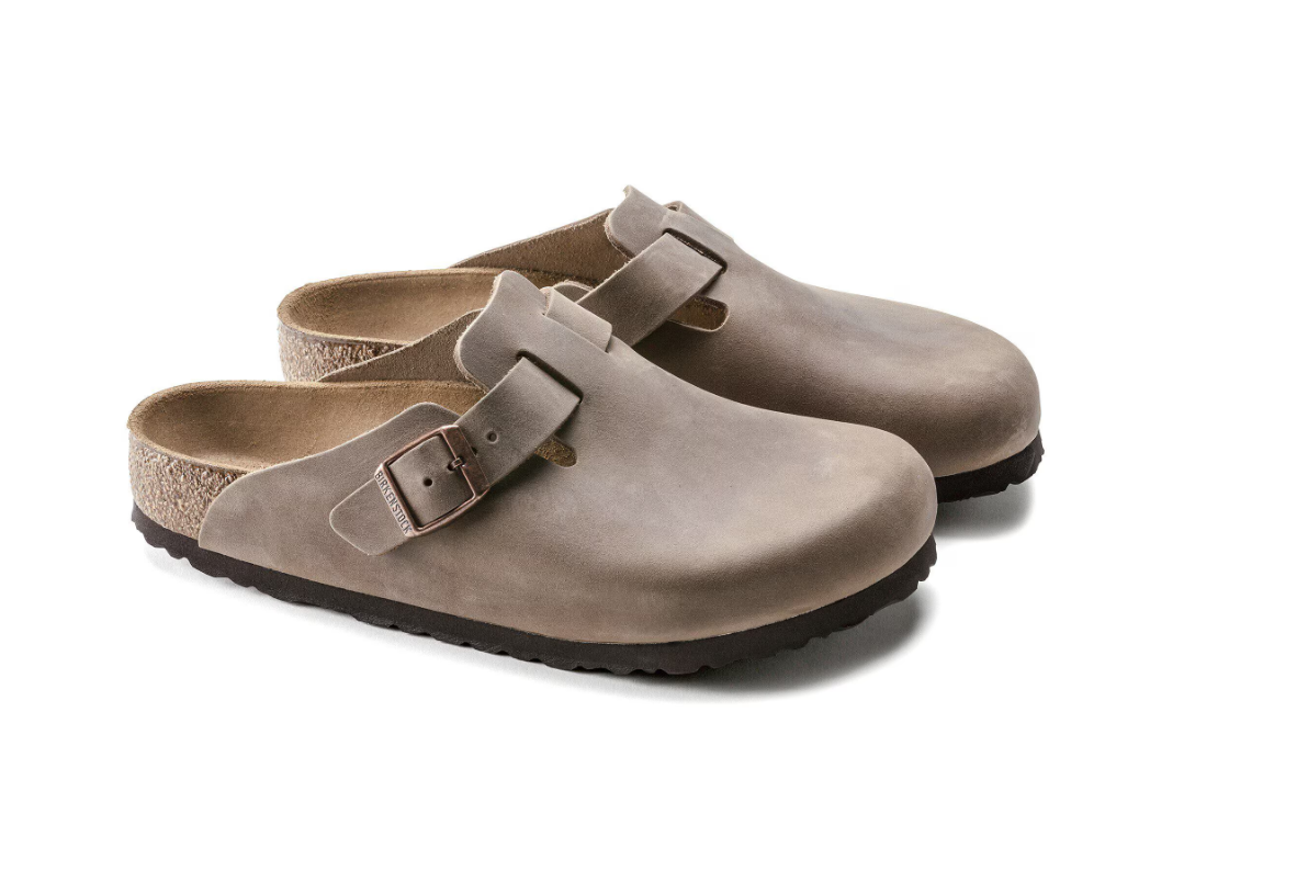 Birkenstock Boston Oiled Leather Tobacco Brown Clogs