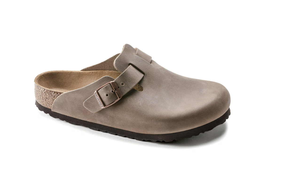 Birkenstock Boston Oiled Leather Tobacco Brown Clogs