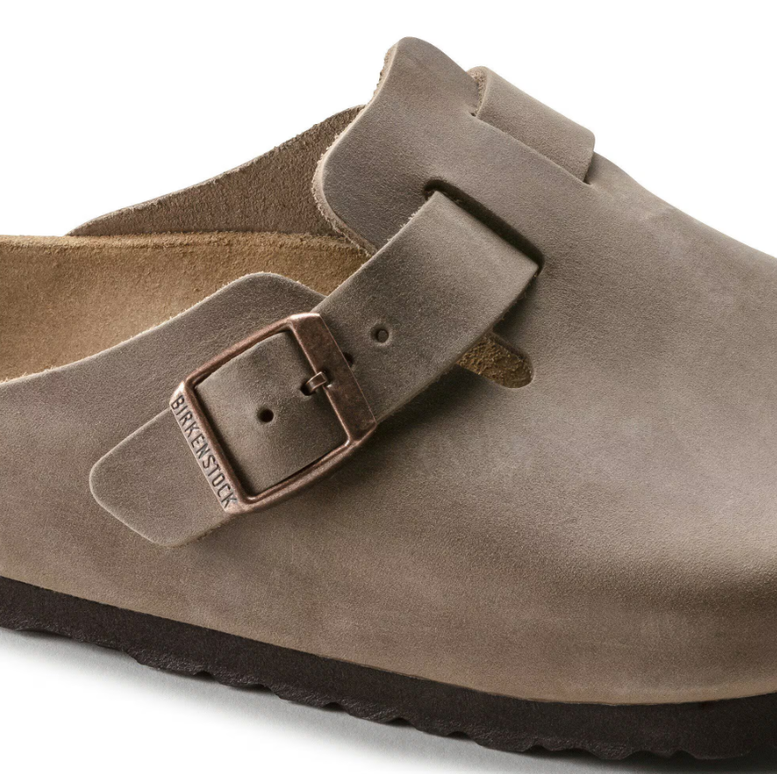 Birkenstock Boston Oiled Leather Tobacco Brown Clogs