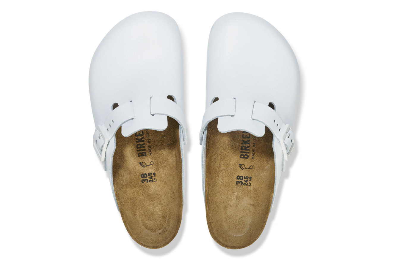 Birkenstock Boston Pro Natural Leather White