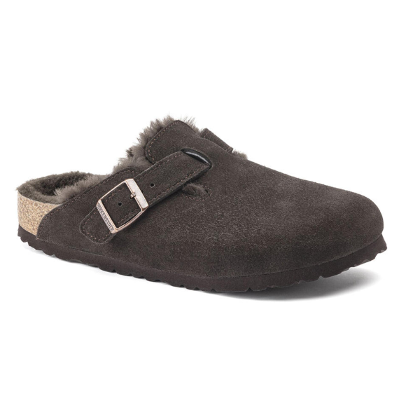 Birkenstock Boston Shearling Suede Leather Mocha