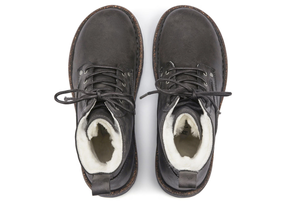 Bryson Shearling Oiled Nubuck Leather Graphite