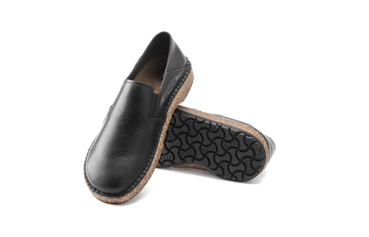 Birkenstock Callan Natural Leather Vintage Wood Black