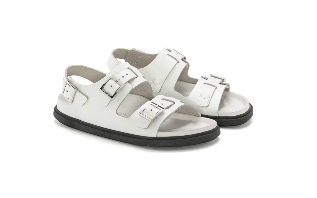 Birkenstock Cannes Natural Leather Exquisite White Sandals