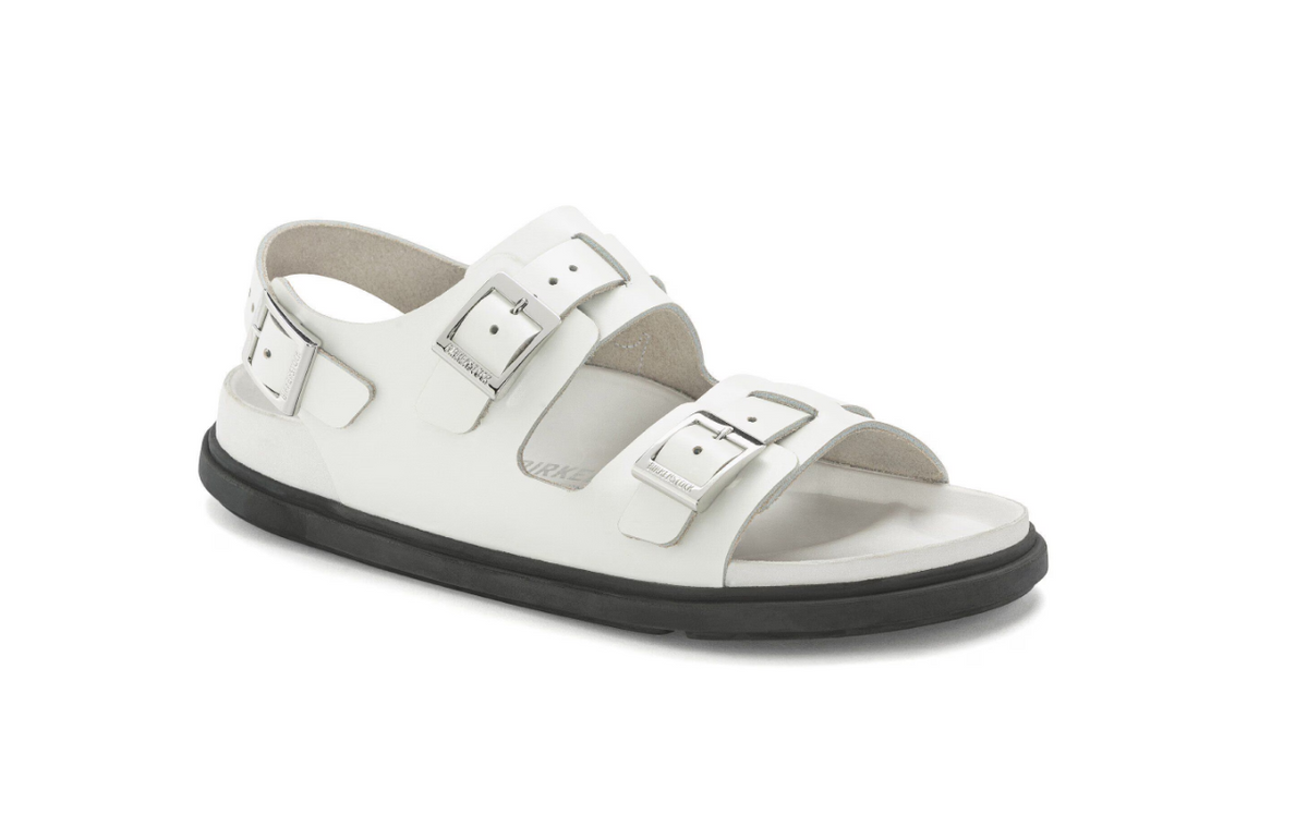 Birkenstock Cannes Natural Leather Exquisite White Sandals