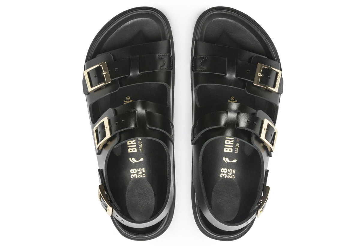 Birkenstock Cannes Natural Leather Exquisite Black Sandals