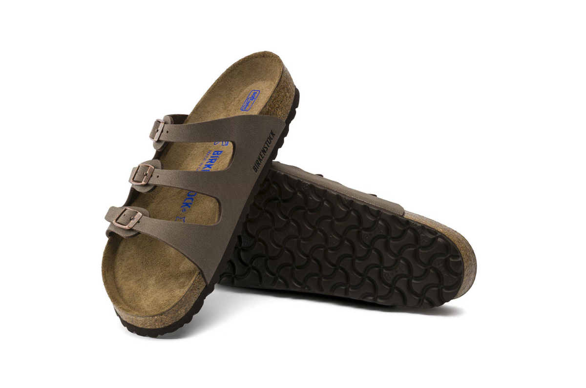 Birkenstock Florida Soft Footbed Birkibuc Sandals - Mocha