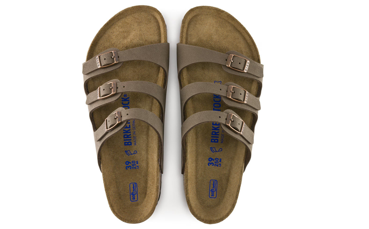Birkenstock Florida Soft Footbed Birkibuc Sandals - Mocha