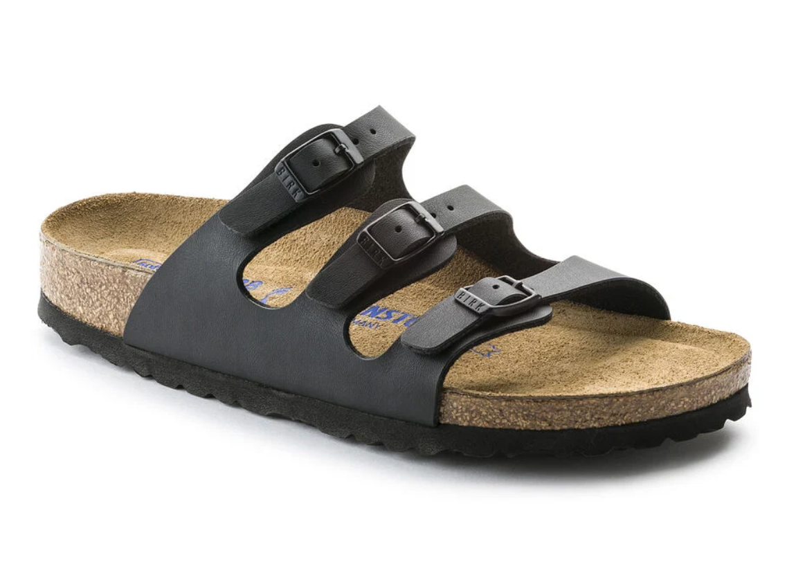 Birkenstock Florida Soft Footbed Birko-Flor Sandals - Black