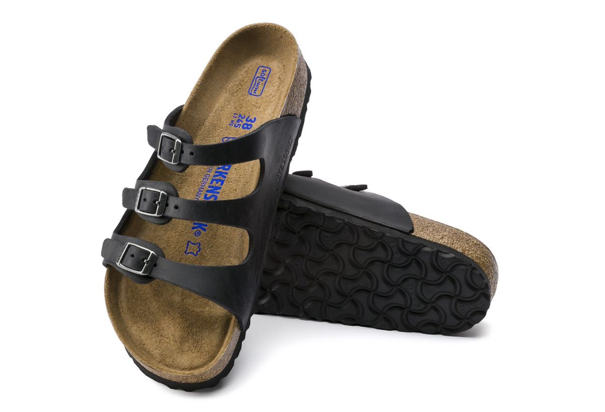 Birkenstock Florida Soft Footbed Oiled Leather Black