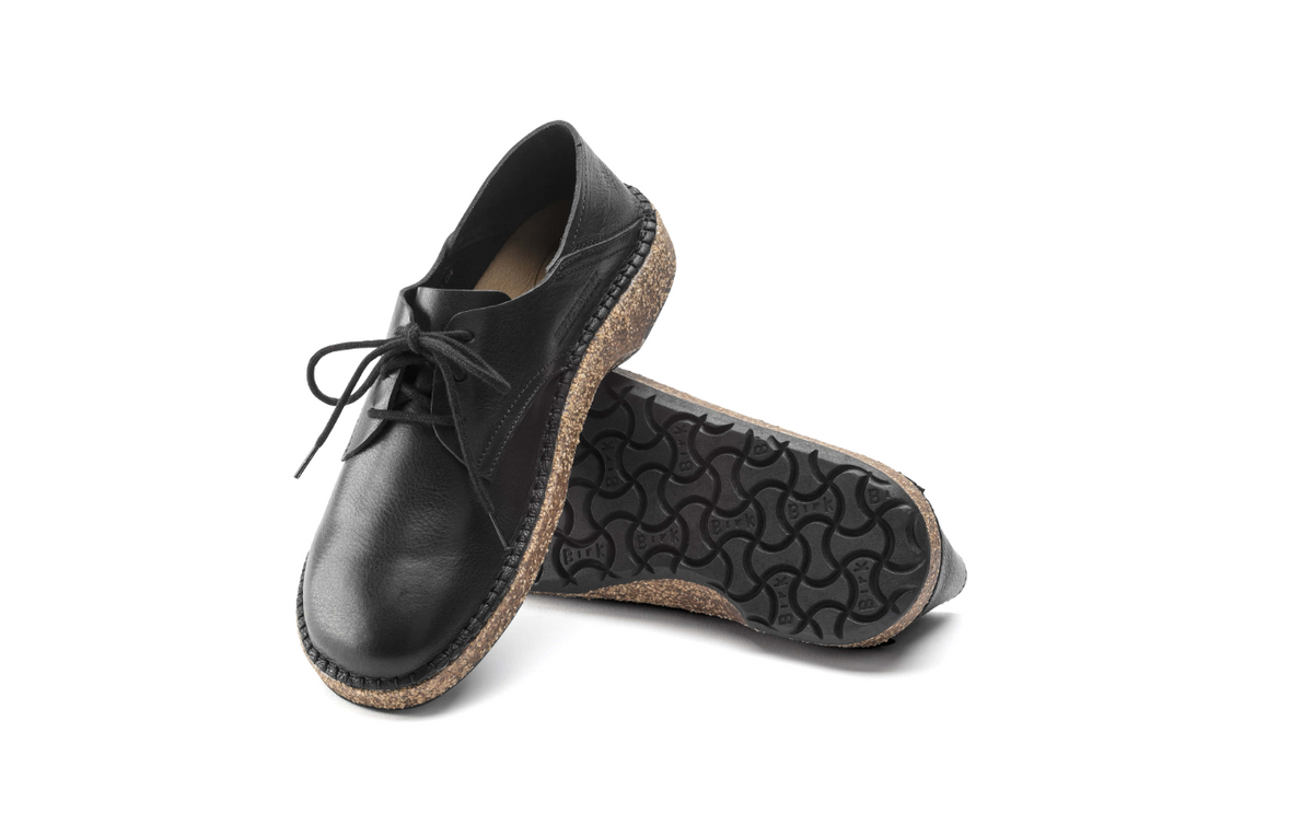 Birkenstock Gary Natural Leather Vintage Wood Black