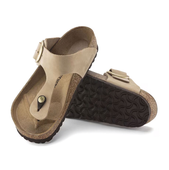 Birkenstock Gizeh Big Buckle Nubuck Sandcastle
