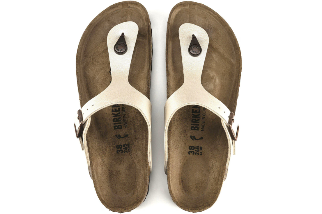 Birkenstock Gizeh Birko-Flor Graceful Pearl White