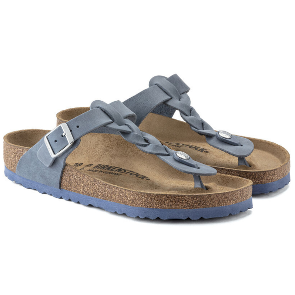Birkenstock Gizeh Braided Oiled Leather Dusty Blue