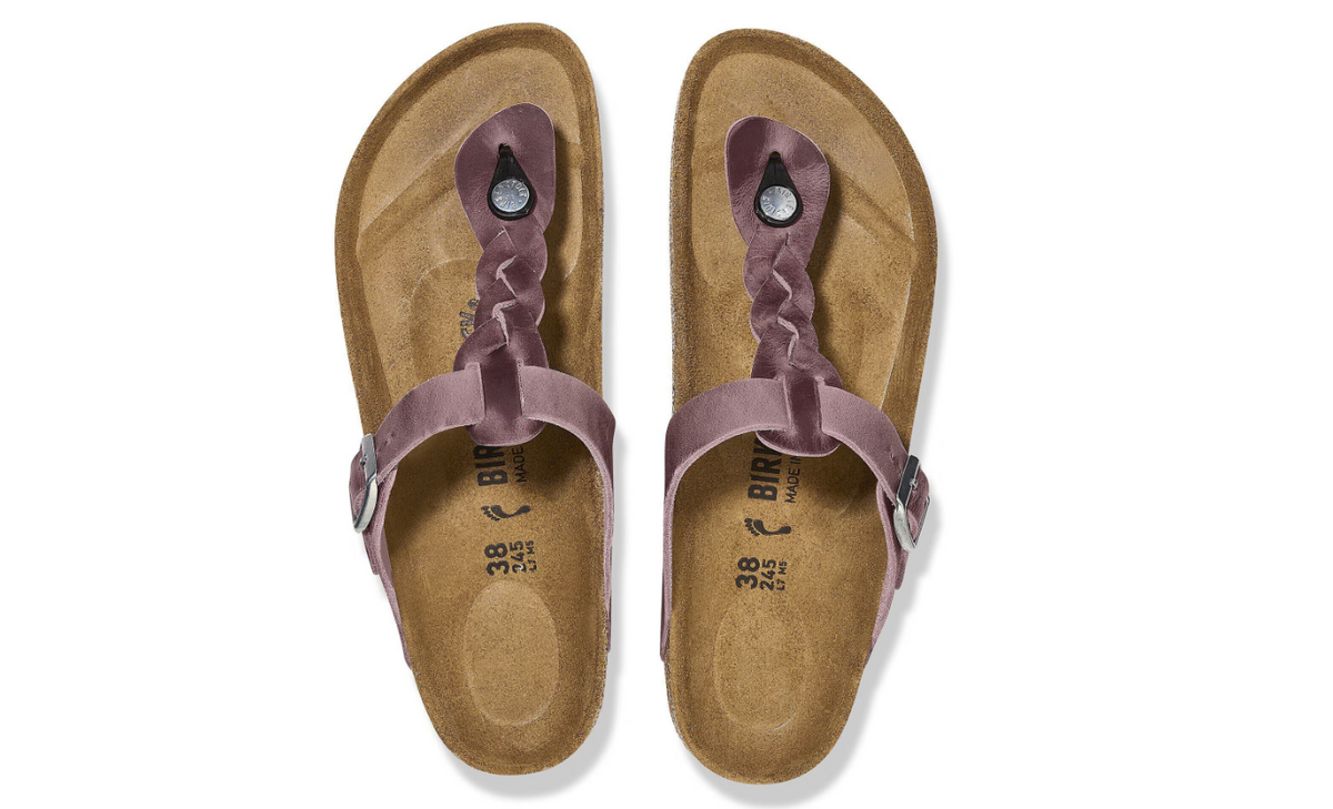 Birkenstock Gizeh Braided Oiled Leather Lavender Regular