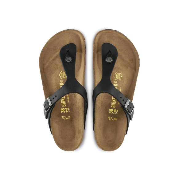 Birkenstock Gizeh Oiled Leather Black Regular