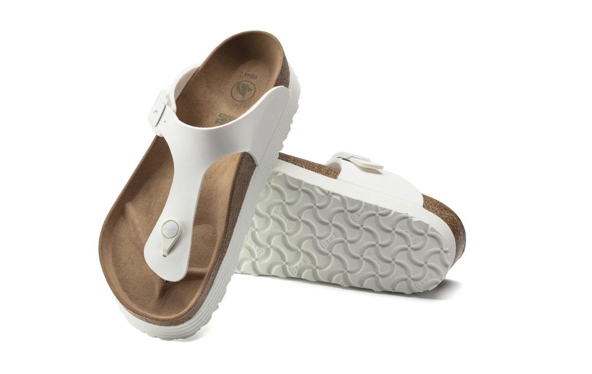 Birkenstock Gizeh Platform Vegan Birko-Flor White Regular