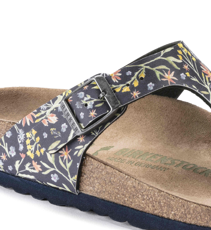 Birkenstock Gizeh Vegan Watercolor Flower Navy Regular