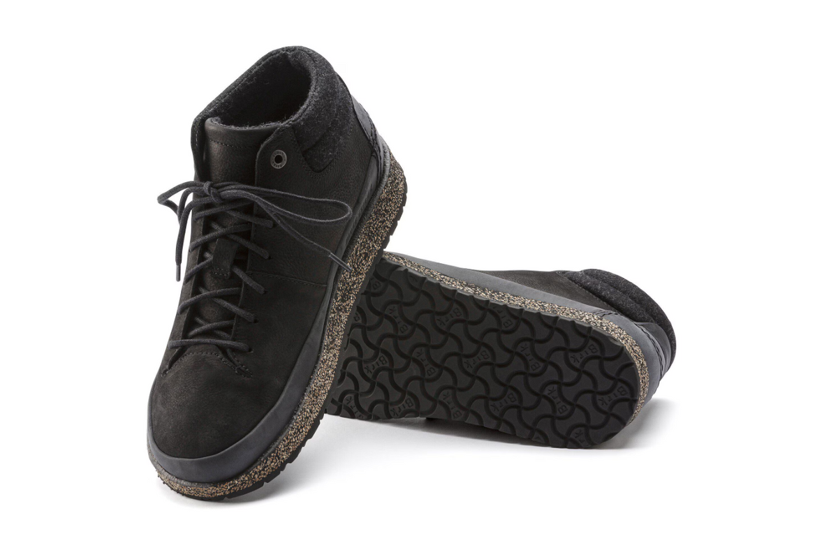 Birkenstock Honnef High Nubuck Leather Black Regular