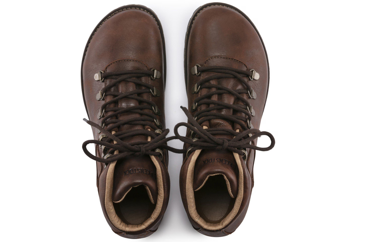 Birkenstock Jackson Nubuck Leather Boots Dark Brown Narrow