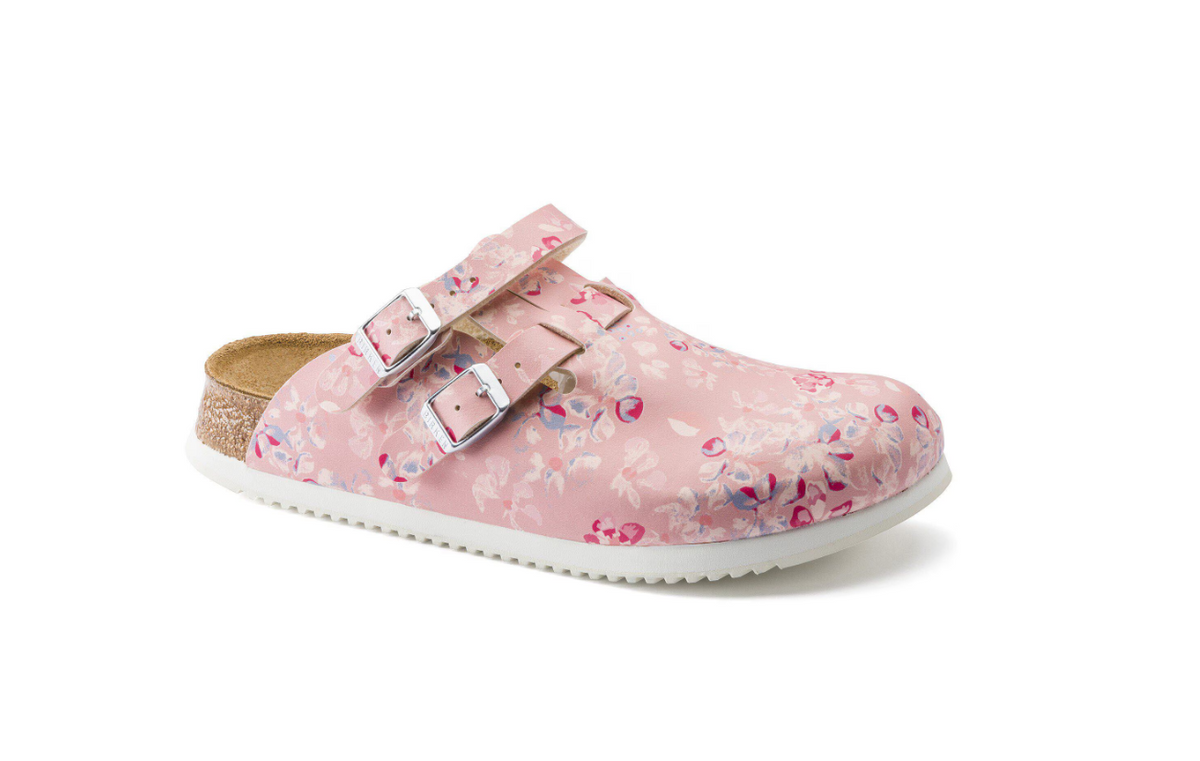 Birkenstock Kay Super Grip Clog Birko-Flor Flower Field Rose Narrow