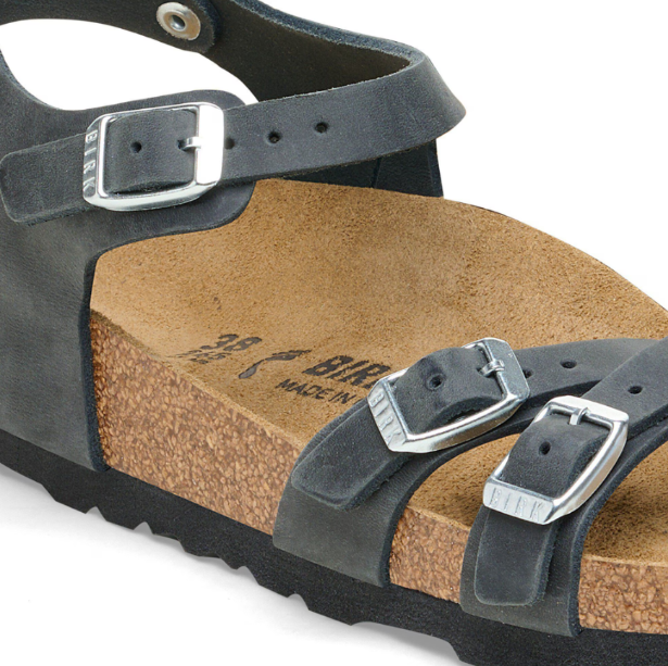 Birkenstock Kumba Oiled Leather Black Sandals Regular