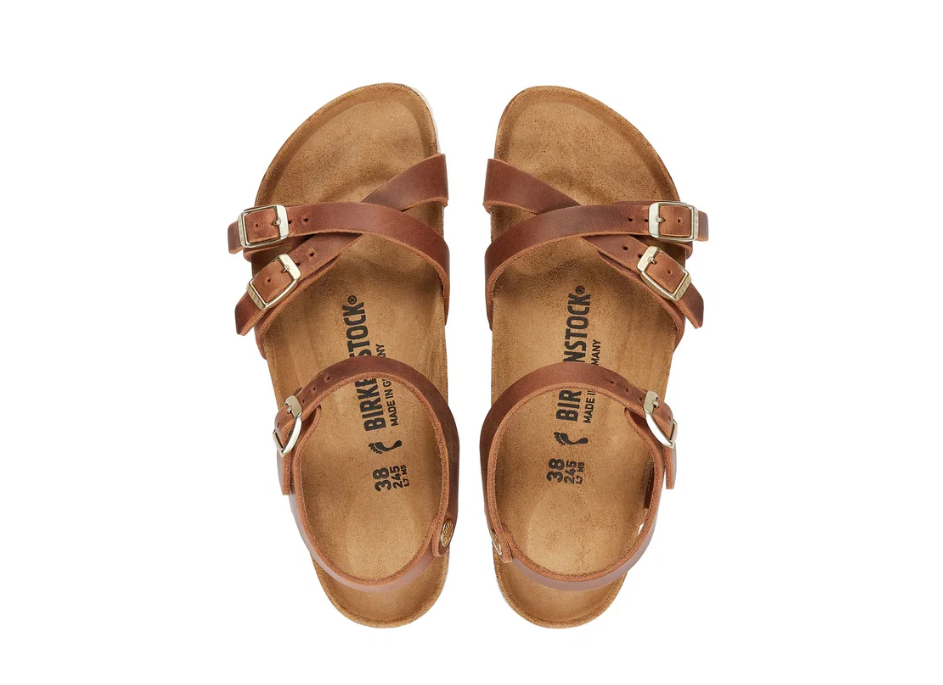 Birkenstock Kumba Oiled Leather Cognac Sandal Regular