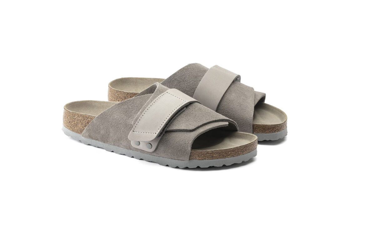 Birkenstock Kyoto Nubuck Leather/Suede Stone Coin Narrow