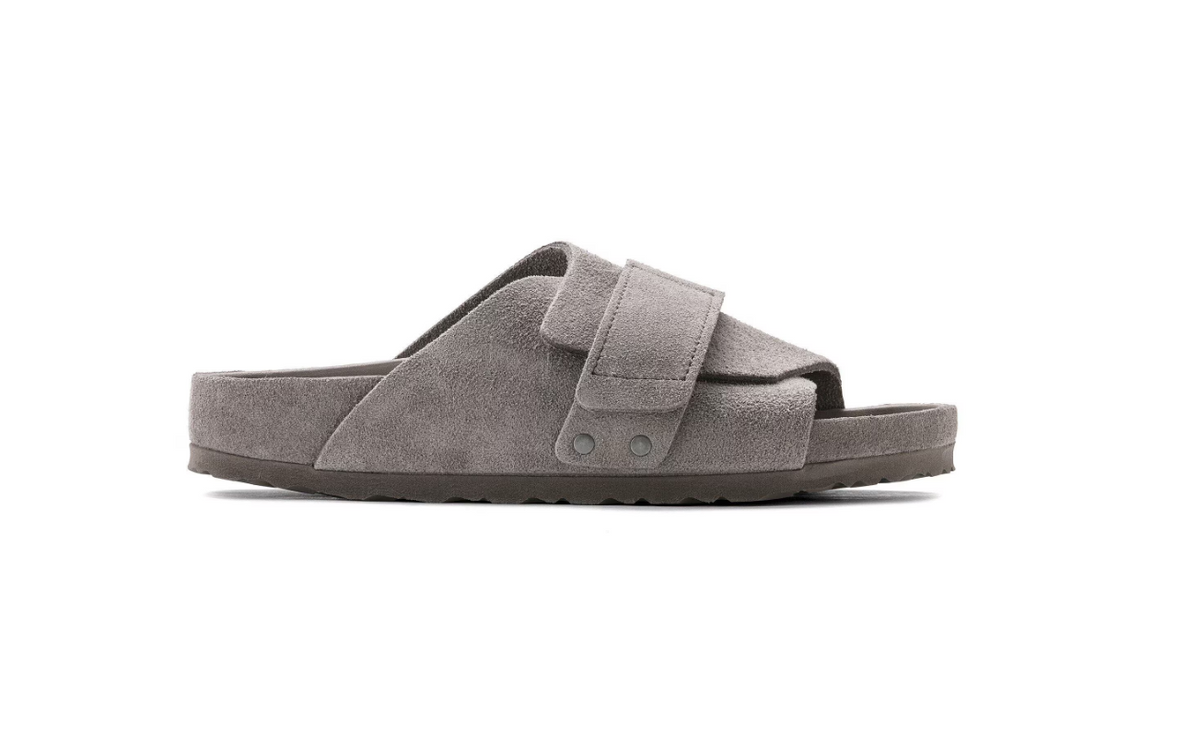 Birkenstock Kyoto Suede Leather Gray Taupe Regular
