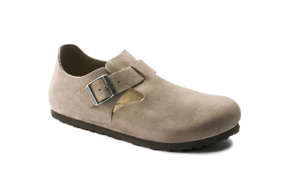 Birkenstock London Suede Leather Taupe Regular