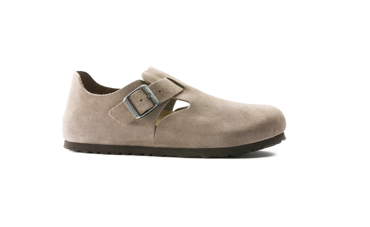 Birkenstock London Suede Leather Taupe Regular