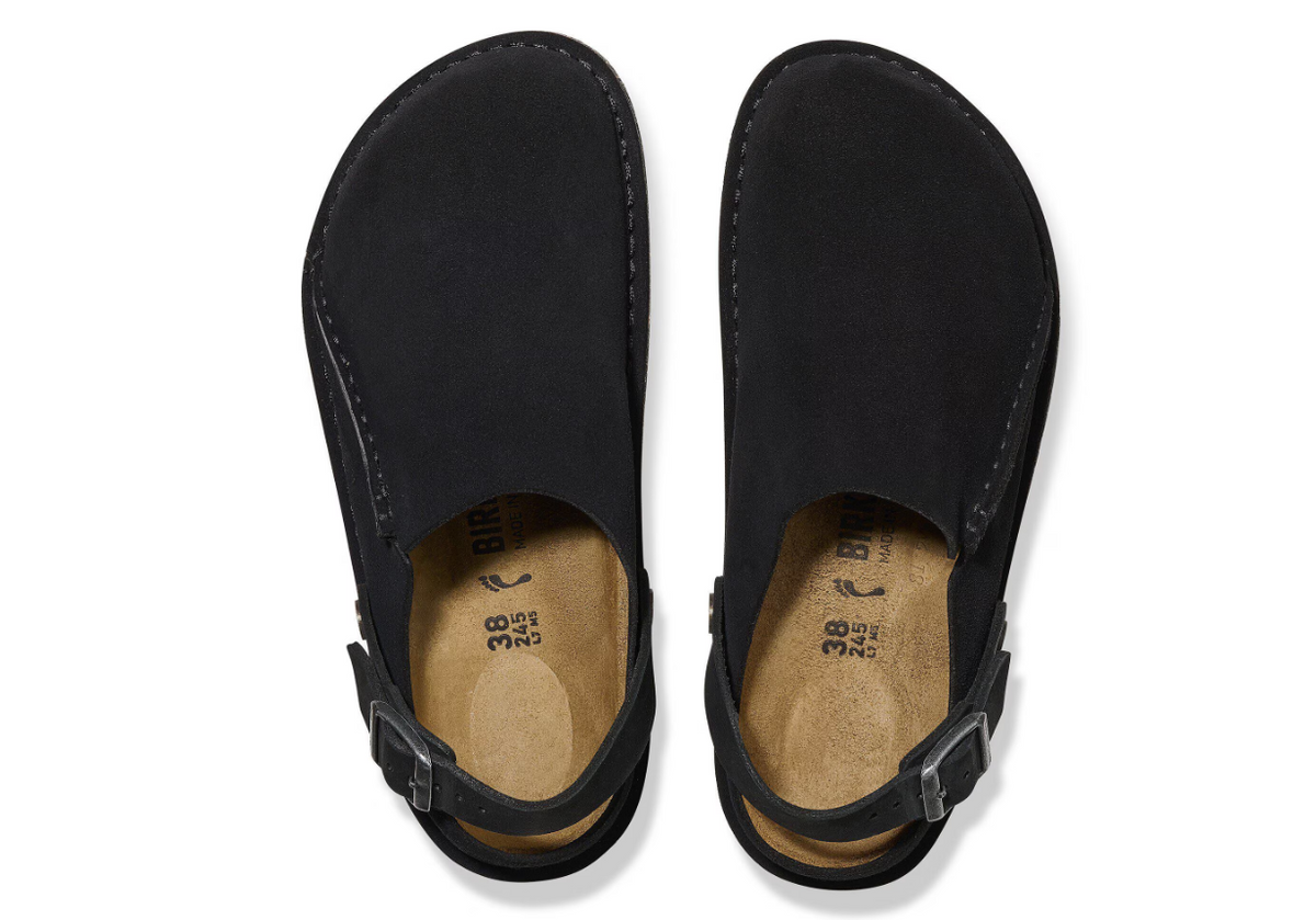 Birkenstock Lutry Premium Suede Leather Black Narrow